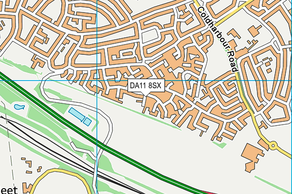 DA11 8SX map - OS VectorMap District (Ordnance Survey)