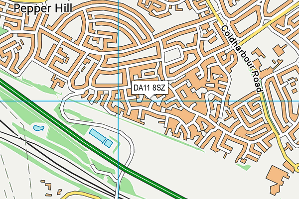 DA11 8SZ map - OS VectorMap District (Ordnance Survey)