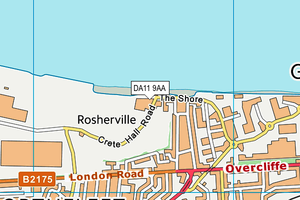DA11 9AA map - OS VectorMap District (Ordnance Survey)