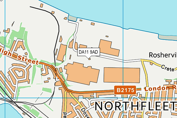DA11 9AD map - OS VectorMap District (Ordnance Survey)