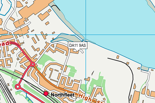 DA11 9AS map - OS VectorMap District (Ordnance Survey)