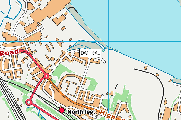 DA11 9AU map - OS VectorMap District (Ordnance Survey)