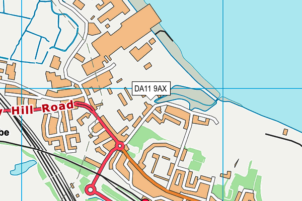 DA11 9AX map - OS VectorMap District (Ordnance Survey)