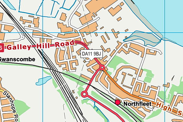 Snap Fitness (Ebbsfleet) map (DA11 9BJ) - OS VectorMap District (Ordnance Survey)