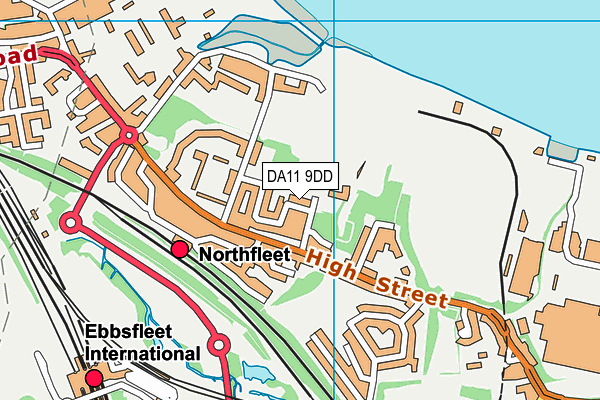 DA11 9DD map - OS VectorMap District (Ordnance Survey)