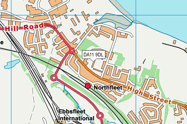 DA11 9DL map - OS VectorMap District (Ordnance Survey)