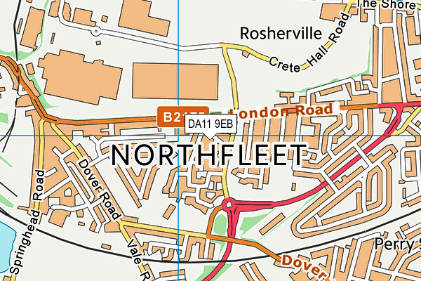 DA11 9EB map - OS VectorMap District (Ordnance Survey)