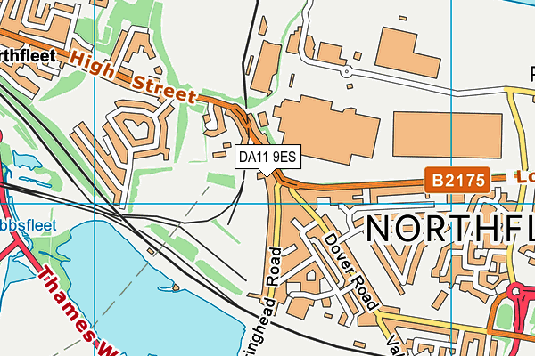 DA11 9ES map - OS VectorMap District (Ordnance Survey)