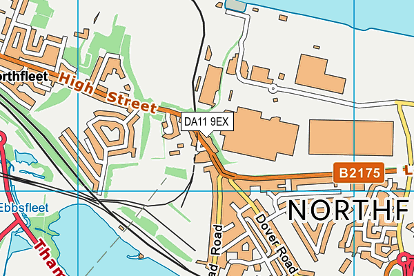 DA11 9EX map - OS VectorMap District (Ordnance Survey)