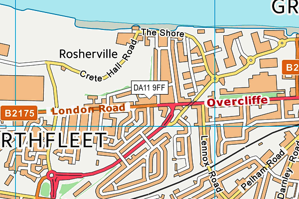 DA11 9FF map - OS VectorMap District (Ordnance Survey)