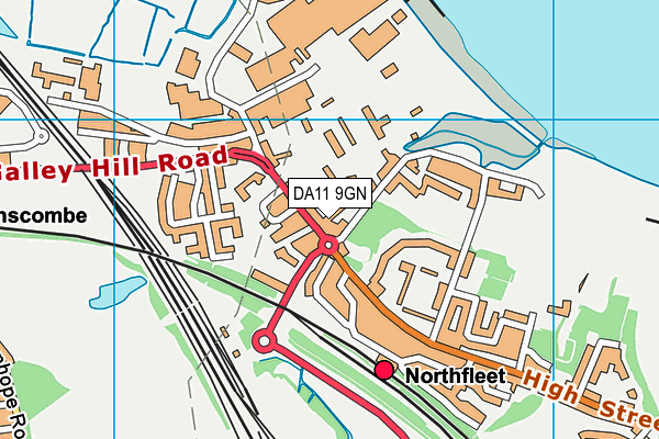 Ebbsfleet United Fc (Stonebridge Road) map (DA11 9GN) - OS VectorMap District (Ordnance Survey)