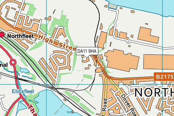 DA11 9HA map - OS VectorMap District (Ordnance Survey)