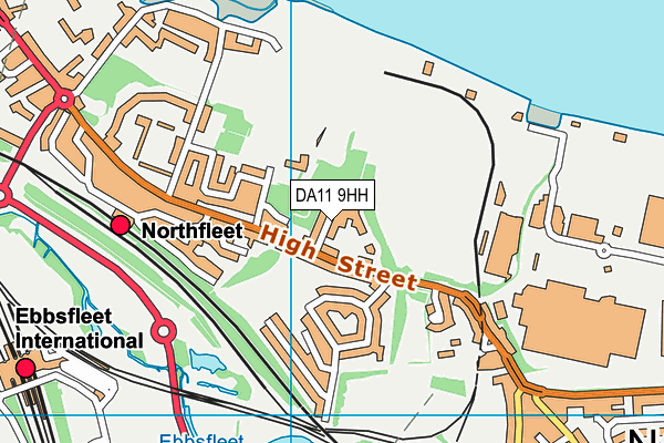DA11 9HH map - OS VectorMap District (Ordnance Survey)