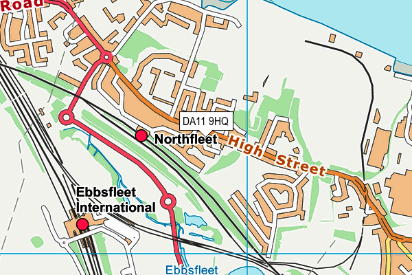DA11 9HQ map - OS VectorMap District (Ordnance Survey)