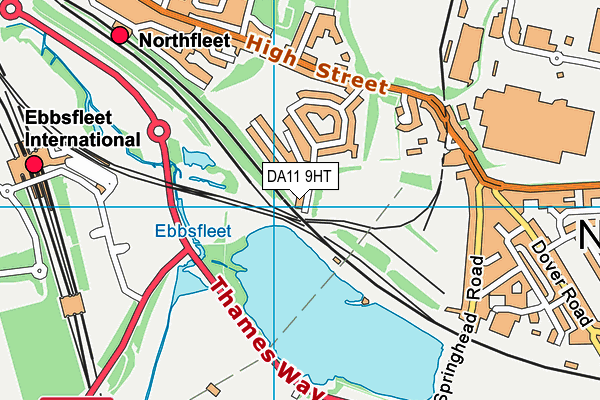 DA11 9HT map - OS VectorMap District (Ordnance Survey)