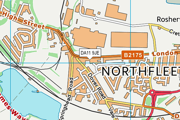 DA11 9JE map - OS VectorMap District (Ordnance Survey)