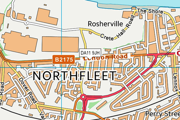 DA11 9JH map - OS VectorMap District (Ordnance Survey)