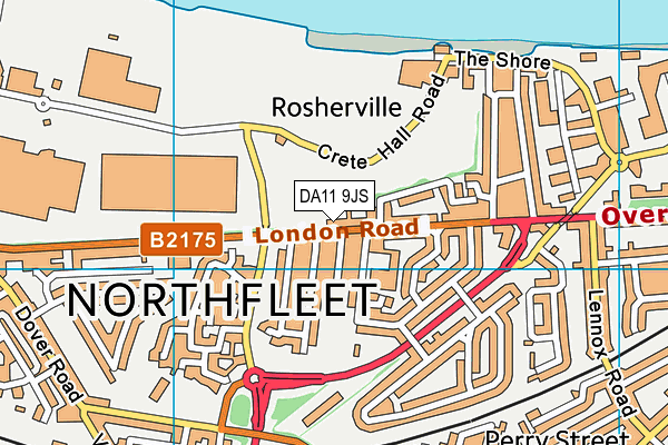 Northfleet Nursery School map (DA11 9JS) - OS VectorMap District (Ordnance Survey)