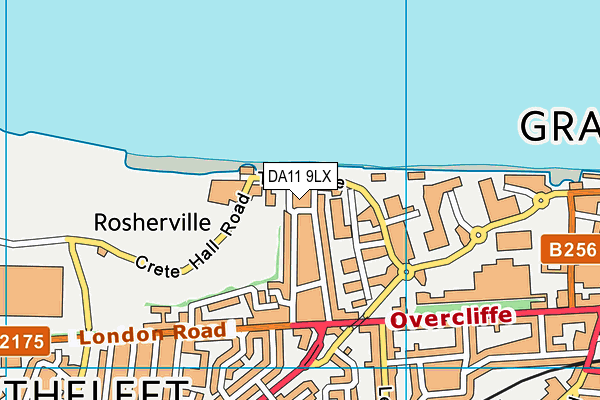 DA11 9LX map - OS VectorMap District (Ordnance Survey)