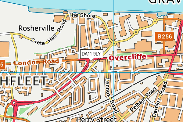 DA11 9LY map - OS VectorMap District (Ordnance Survey)