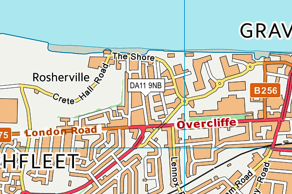 DA11 9NB map - OS VectorMap District (Ordnance Survey)