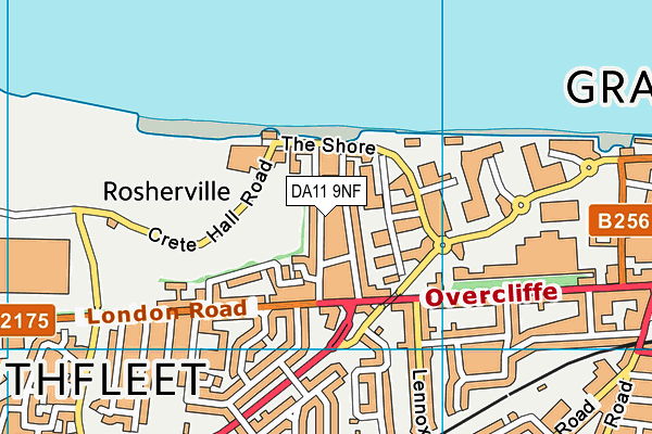 DA11 9NF map - OS VectorMap District (Ordnance Survey)