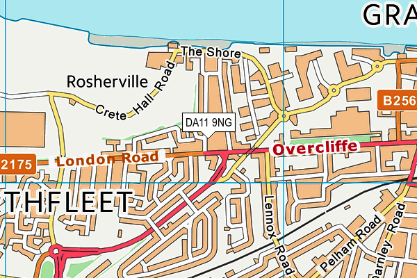 DA11 9NG map - OS VectorMap District (Ordnance Survey)