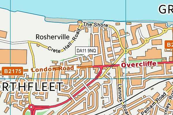 DA11 9NQ map - OS VectorMap District (Ordnance Survey)