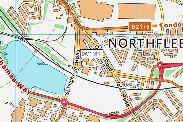 DA11 9PT map - OS VectorMap District (Ordnance Survey)