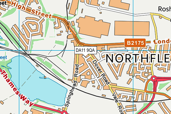 DA11 9QA map - OS VectorMap District (Ordnance Survey)