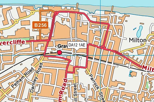 DA12 1AE map - OS VectorMap District (Ordnance Survey)