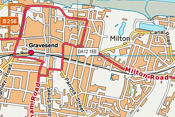 DA12 1EE map - OS VectorMap District (Ordnance Survey)