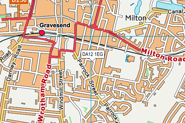 DA12 1EG map - OS VectorMap District (Ordnance Survey)