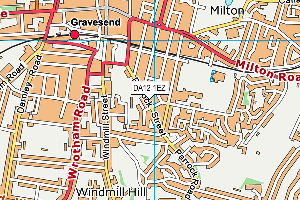 DA12 1EZ map - OS VectorMap District (Ordnance Survey)