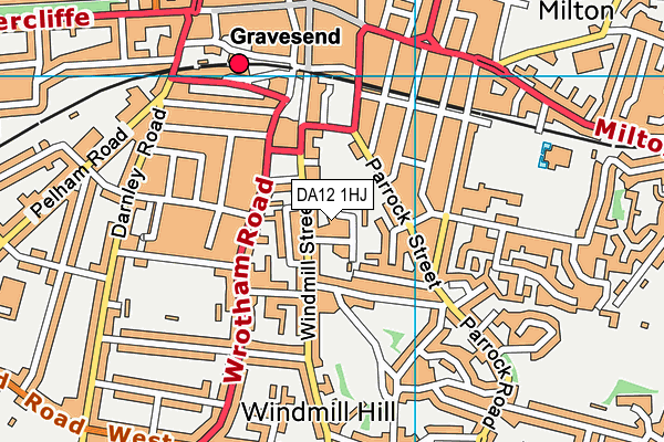 DA12 1HJ map - OS VectorMap District (Ordnance Survey)