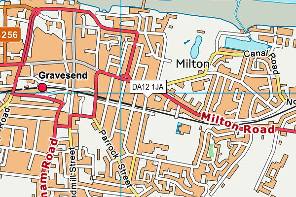 DA12 1JA map - OS VectorMap District (Ordnance Survey)