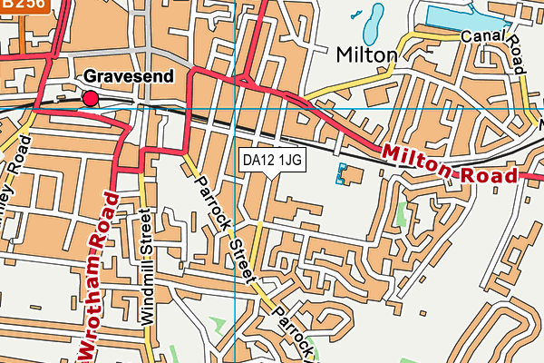 DA12 1JG map - OS VectorMap District (Ordnance Survey)