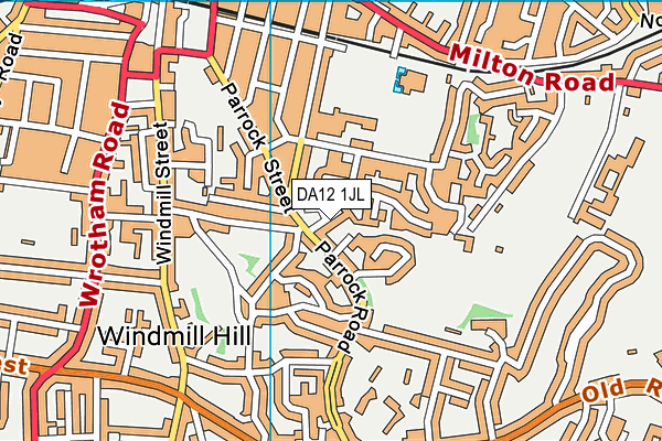DA12 1JL map - OS VectorMap District (Ordnance Survey)