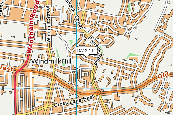 DA12 1JT map - OS VectorMap District (Ordnance Survey)