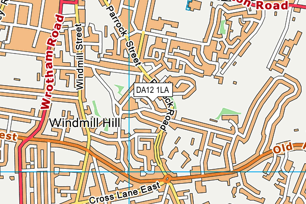 DA12 1LA map - OS VectorMap District (Ordnance Survey)