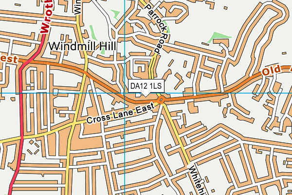 DA12 1LS map - OS VectorMap District (Ordnance Survey)