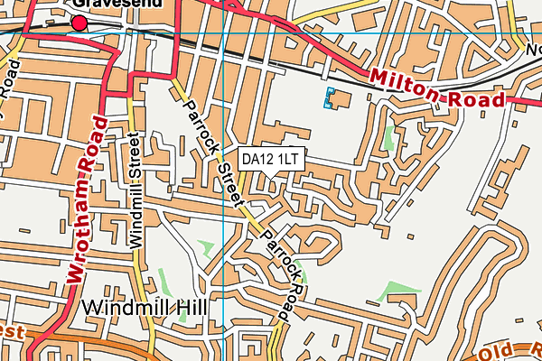 DA12 1LT map - OS VectorMap District (Ordnance Survey)