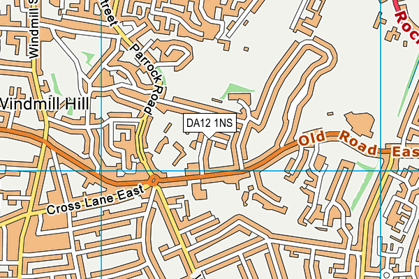 DA12 1NS map - OS VectorMap District (Ordnance Survey)