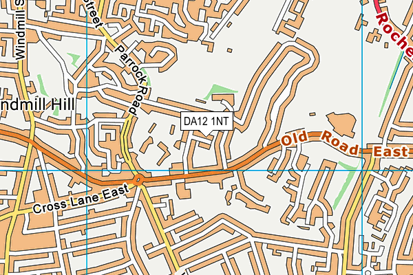 DA12 1NT map - OS VectorMap District (Ordnance Survey)
