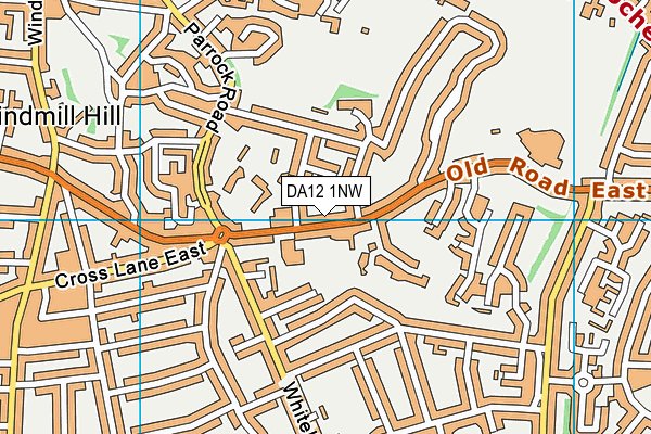 DA12 1NW map - OS VectorMap District (Ordnance Survey)