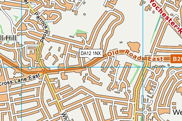 DA12 1NX map - OS VectorMap District (Ordnance Survey)