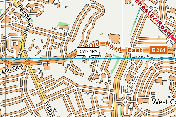 DA12 1PA map - OS VectorMap District (Ordnance Survey)