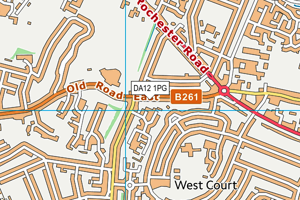 DA12 1PG map - OS VectorMap District (Ordnance Survey)
