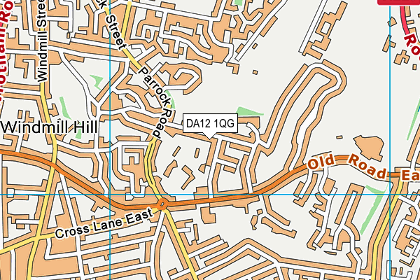 DA12 1QG map - OS VectorMap District (Ordnance Survey)