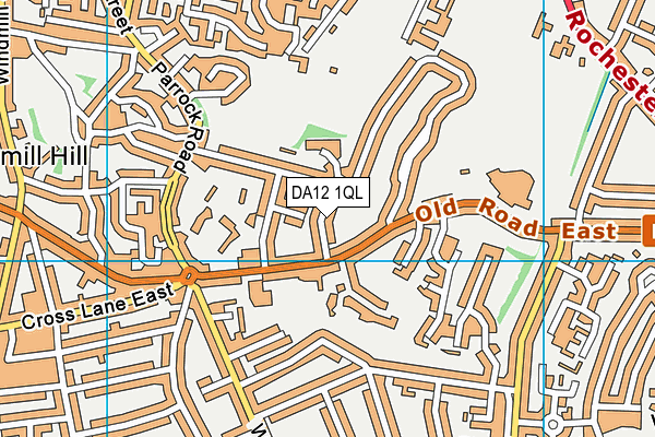 DA12 1QL map - OS VectorMap District (Ordnance Survey)